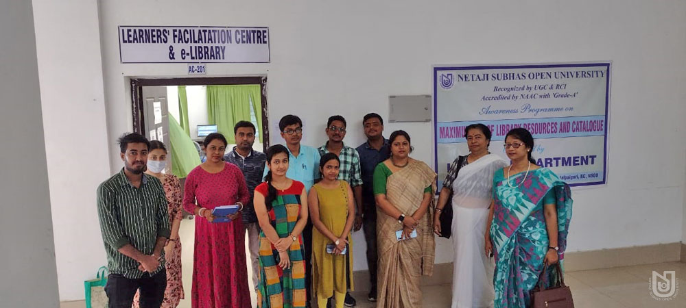 Awareness Programme on Library Resources, Maximum Use of Catalogue at Jalpaiguri Regional Campus on 04.06.2022