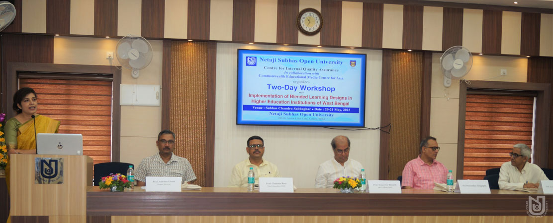 Two-Day Workshop on 'Implementation of Blended Learning Designs in Higher Education Institutions (HEIs) of West Bengal' on 20.05.2023 & 21.05.2023