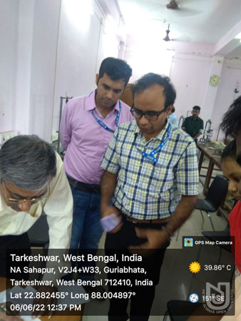 Faculties of the School of Sciences visit to Tarakeswar Degree College for Inspection of Science Laboratory Infrastructure on 06.06.2022