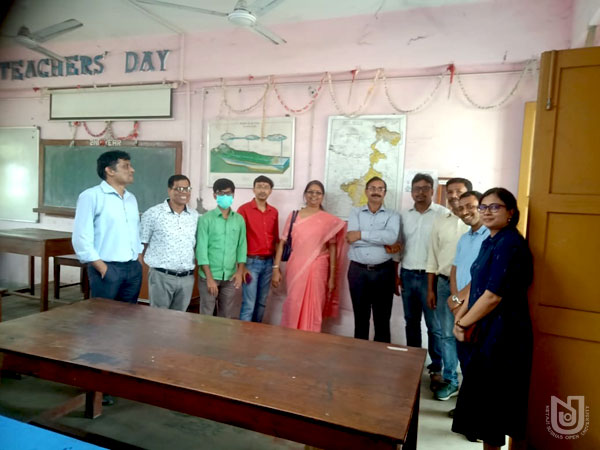 Inspection team from NSOU to Haldia Govt. College on 27.04.2022 for opening of PG Geography Program.