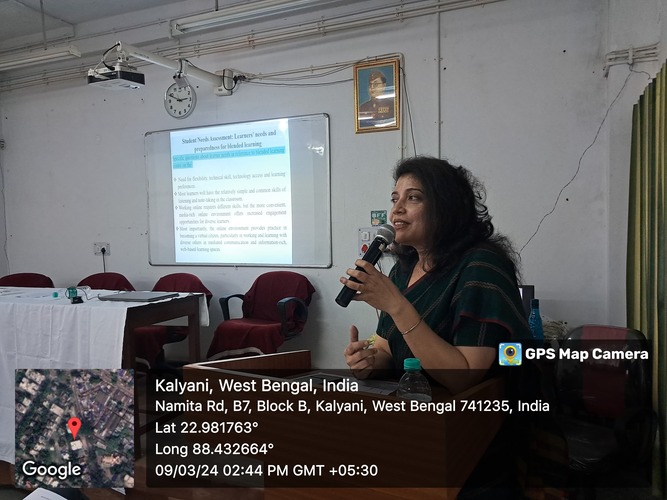 3-Day Workshop for Implementation of Blended Learning (BL) in Education Institutions including HEIs in West Bengal, 09-11.03.2024.