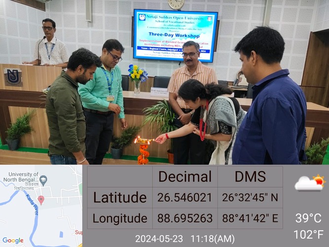 3-day Workshop on Blended Learning organised in association with CEMCA held at Jalpaiguri RC, 23-25 May 2024