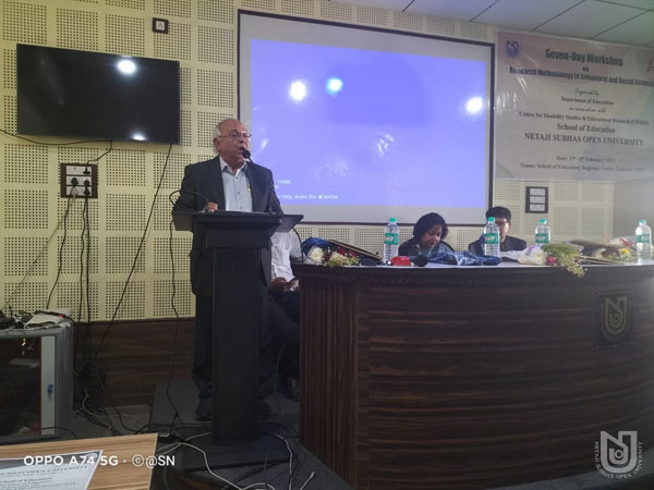 7 Day Workshop on Research Methodology in Behavioral and Social Sciences, 02-08 february 2023, SoE,  Kalyani RC, NSOU. - DAY-1 Inauguration.