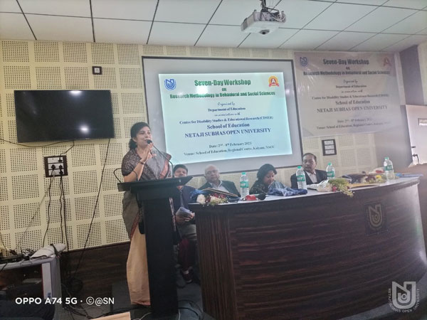 7 Day Workshop on Research Methodology in Behavioral and Social Sciences, 02-08 february 2023, SoE,  Kalyani RC, NSOU. - DAY-1 Inauguration.