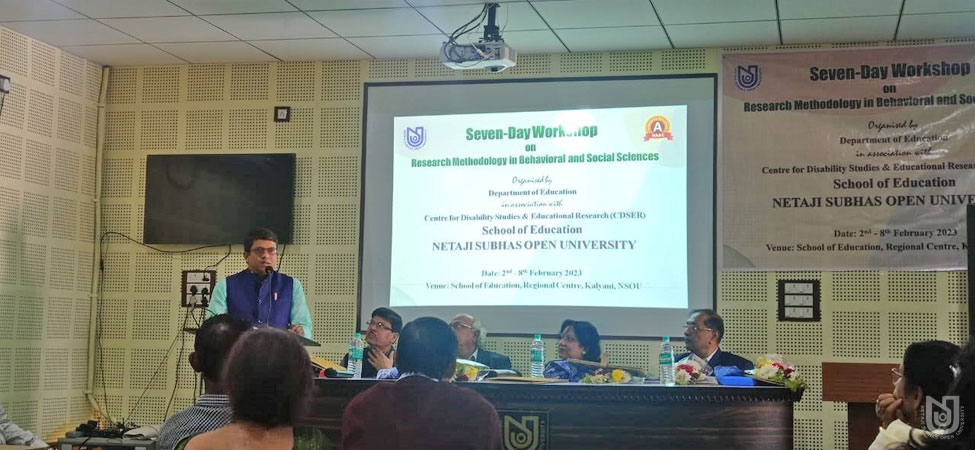 7 Day Workshop on Research Methodology in Behavioral and Social Sciences, 02-08 february 2023, SoE,  Kalyani RC, NSOU. - DAY-1 Inauguration.