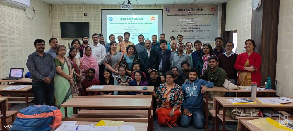 7 Day Workshop on Research Methodology in Behavioral and Social Sciences, 02-08 february 2023, SoE,  Kalyani RC, NSOU. - DAY-1 Inauguration.