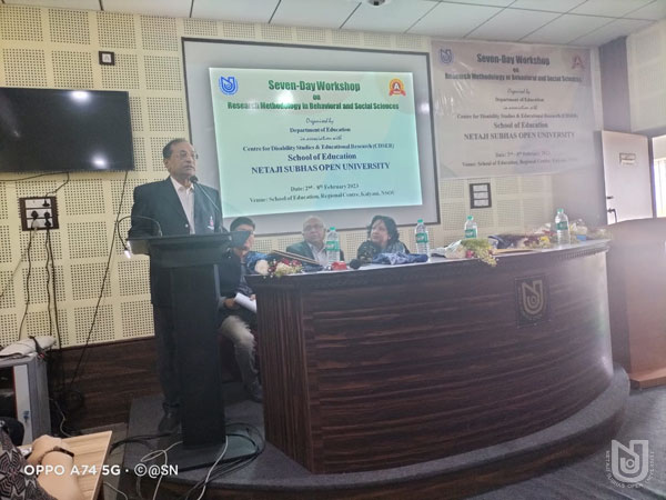 7 Day Workshop on Research Methodology in Behavioral and Social Sciences, 02-08 february 2023, SoE,  Kalyani RC, NSOU. - DAY-1 Inauguration.