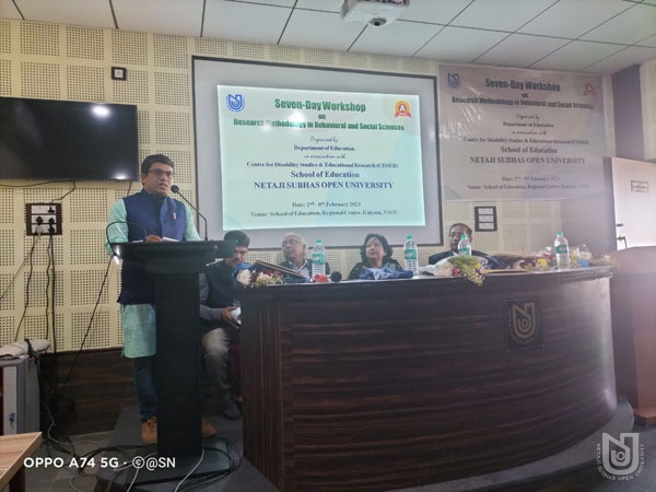7 Day Workshop on Research Methodology in Behavioral and Social Sciences, 02-08 february 2023, SoE,  Kalyani RC, NSOU. - DAY-1 Inauguration.