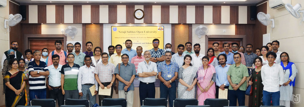AAOU supported Workshop on MOOCs: Development and Delivery, NSOU Hqtrs on 30.04.2022.