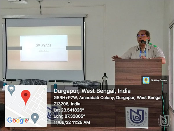 AAOU supported workshop on 'MOOC: Development and Delivery' organized at Durgapur RC on 11.06.2022