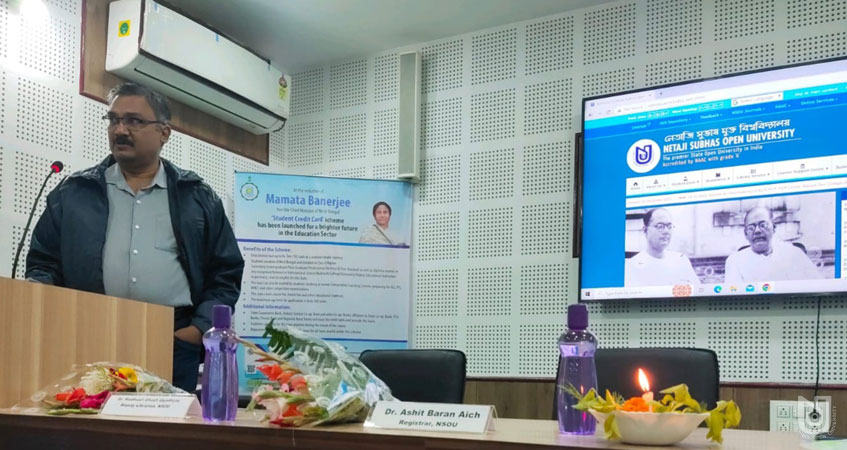 Awareness Programme on Student Credit Card, e-Resources and Induction Meeting at Jalpaiguri RC on 17.12.2022.