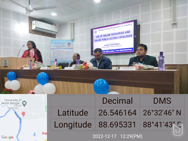 Awareness Programme on Student Credit Card, e-Resources and Induction Meeting at Jalpaiguri RC on 17.12.2022.