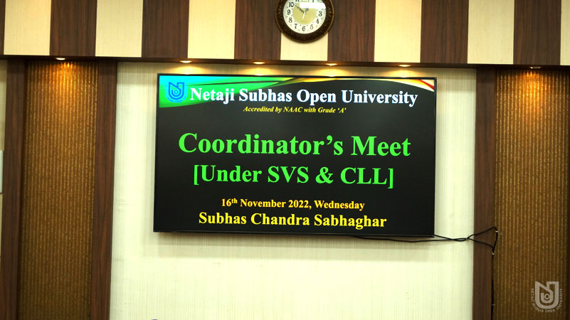 Coordinator's Meet (under SVS & CLL) on 16.11.2022