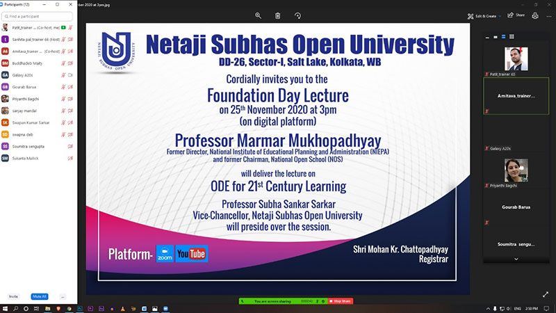 Foundation Day Lecture 2020.