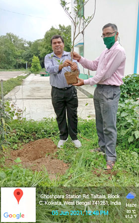 GPS Photography of Tree Plantation at RC Kalyani, 05.06.2021.