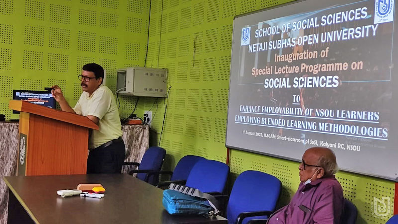 Inauguration of the Extended Counselling Sessions / Special Lecture Programme on Social Sciences for Competitive Examinations (1st Cycle) held on 1st August 2022 at Smart-classroom of SoSS, Kalyani RC, NSOU