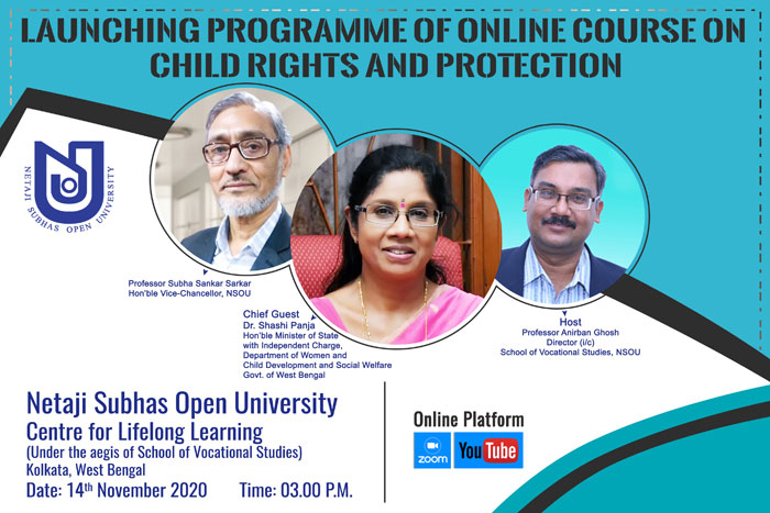 Launching Programme on MOOC on Child Rights and Protection on 14.11.2020..