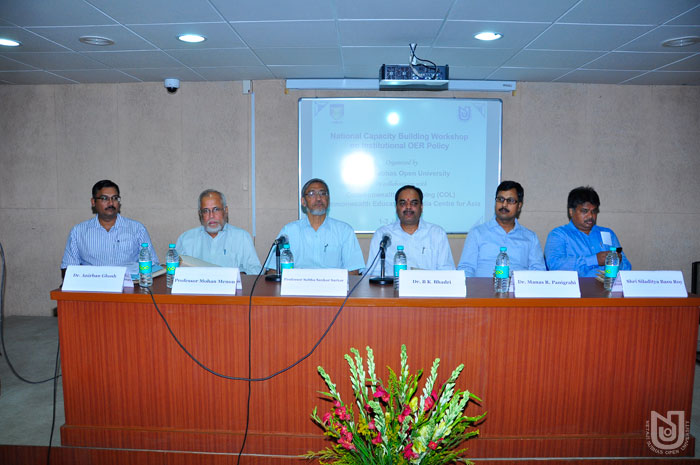 National Capacity Building Workshop on Institutional OER Policy organized by COL, CEMCA & NSOU