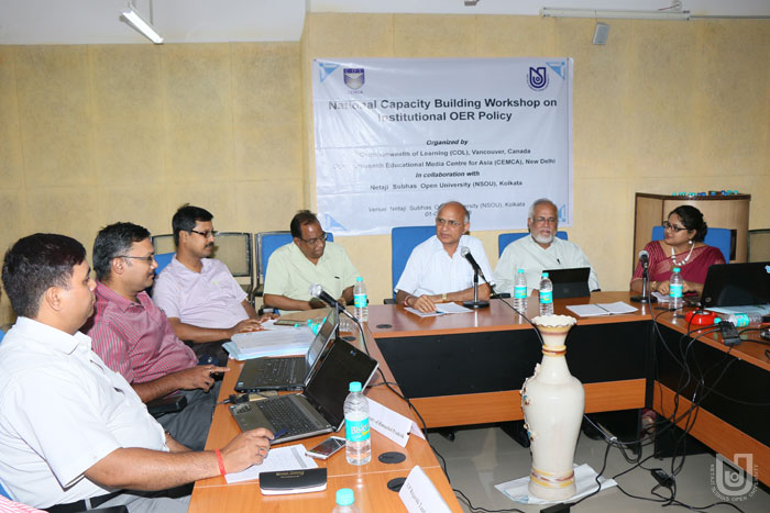 National Capacity Building Workshop on Institutional OER Policy organized by COL, CEMCA & NSOU