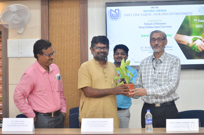 One Day National Seminar on 'Only One Earth: Our One Environment' organized by the School of Sciences, NSOU held on 07.06.2022