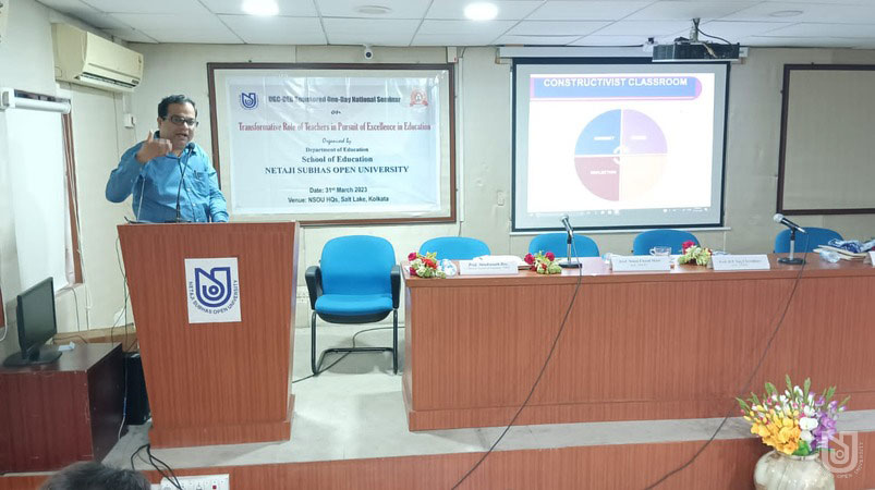 UGC-DEB Sponsored One-Day National Seminar on 'Transformative Role of Teachers in Pursuit of Excellence in Education' on 31.03.2023