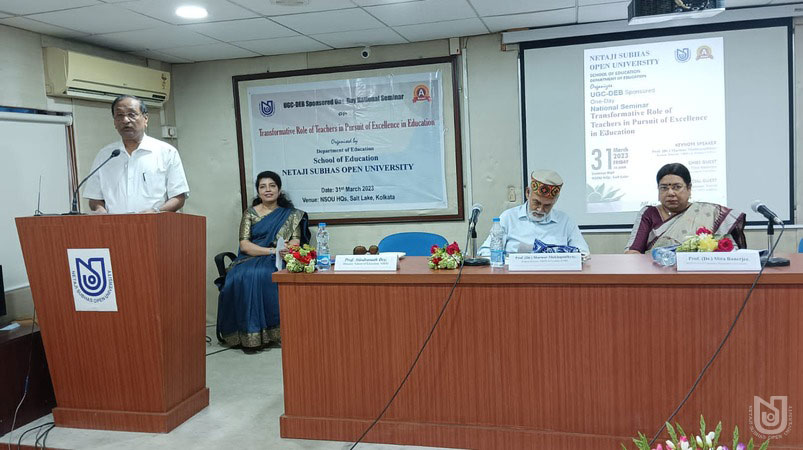 UGC-DEB Sponsored One-Day National Seminar on 'Transformative Role of Teachers in Pursuit of Excellence in Education' on 31.03.2023