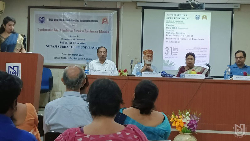UGC-DEB Sponsored One-Day National Seminar on 'Transformative Role of Teachers in Pursuit of Excellence in Education' on 31.03.2023