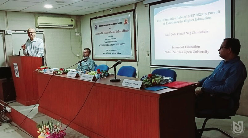 UGC-DEB Sponsored One-Day National Seminar on 'Transformative Role of Teachers in Pursuit of Excellence in Education' on 31.03.2023