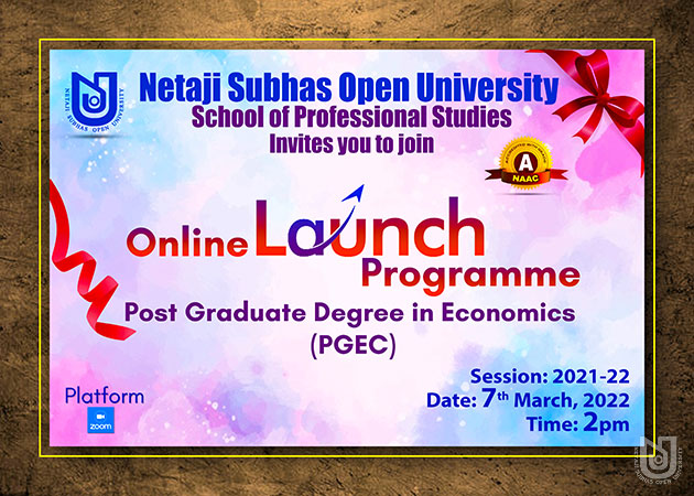 Online Launch Programme PGEC on 07.03.2022.