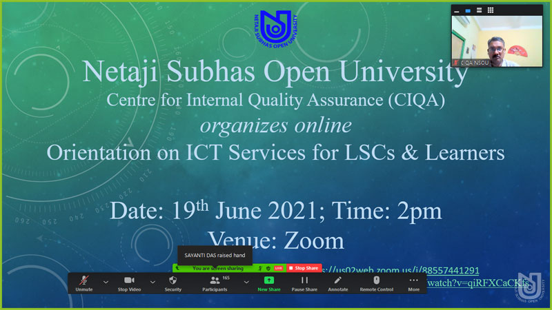 Orientation on ICT Services for LSCs & Learners on 19.06.2021.