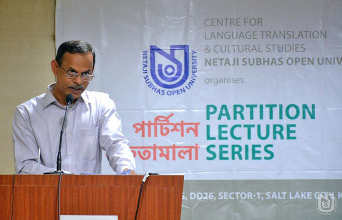 Prof. Abdullah Al Mamun delivered the Fourth Lecture of Partition Lecture Series organised by CLTCS, SoH, NSOU.
