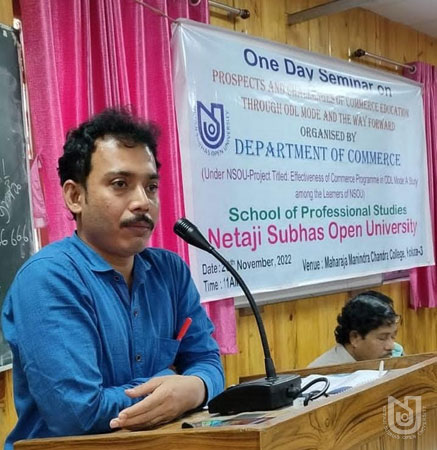 Prospects and Challenges of Commerce Education through ODL and way forward organized by Dept. of Commerce, SPS at MMC College on 20.11.2022