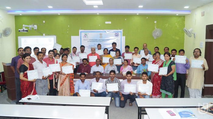 Ministry of Social Justice and Empowerment, Govt. of India and Rehabilitation Council of India (RCI), New Delhi sponsored Three-Day Programme - In Service Training and Sensitization of Key Functionaries of Central and State Governments, Local Bodies and Other Service Providers