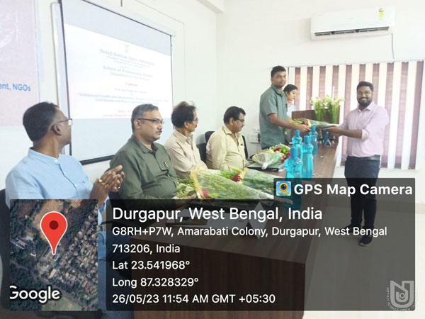 Regional Level Seminar on 'Adolescent Health and Development: Response of Government, NGOs, Civil Society and Role of Social Work Professionals' at Durgapur RC on 26.05.2023