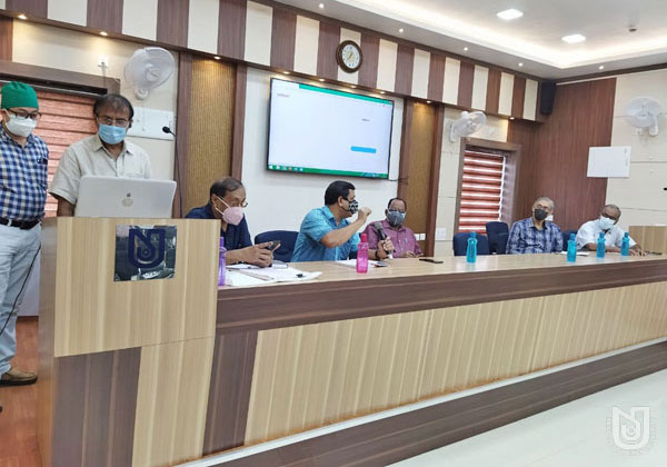 Review meeting on CBCS-SLM with Printers, organized by CIQA, on 25.6.2021.