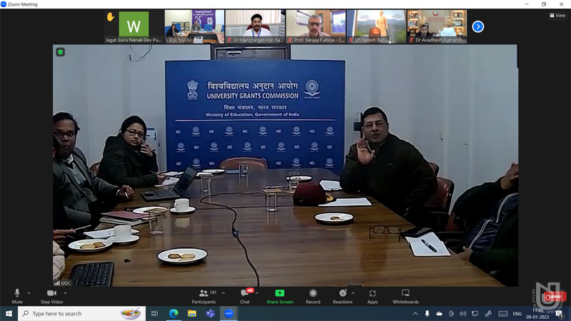 Review meeting for Creation of the Student Academic Bank of Credit (ABC) ID through DigiLocker portal for the ODLIs on 09.01.2023.