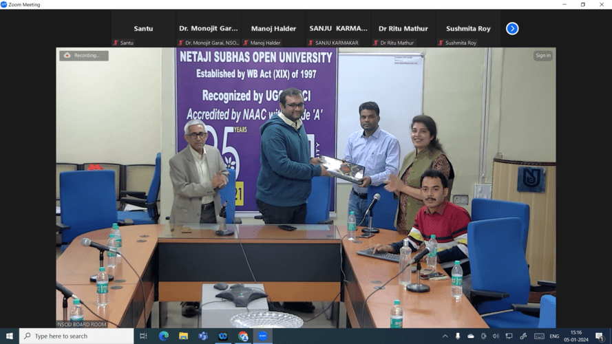 One-Day State Level Seminar on 'IPR in the age of Emerging Technology' on 05.01.2024.