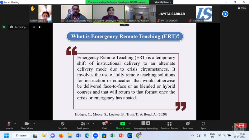 State Level Webinar on Digital Learning & Blended Learning Students Week on 04.01.2023.