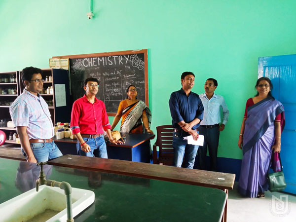 Visit of the team from the School of Sciences to S. R. Fatehpuria College for inspecting the feasibility of opening UG Science Programs on 24.06.2022