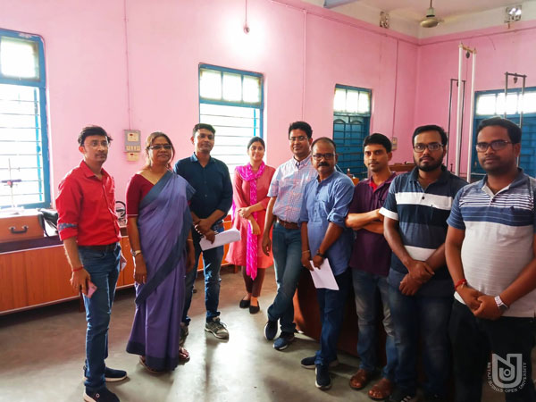 Visit of the team from the School of Sciences to S. R. Fatehpuria College for inspecting the feasibility of opening UG Science Programs on 24.06.2022