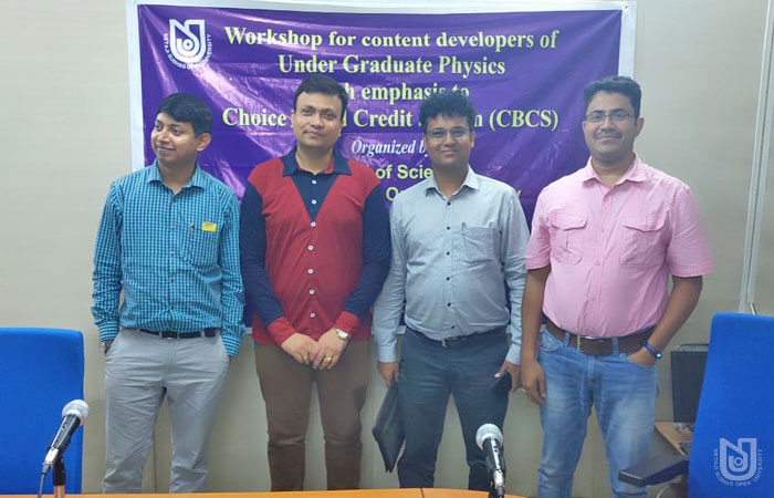 Workshop for Content Developers of UG Physics with emphasis to CBCS, organised by School of Sciences, NSOU, at Saltlake, Kolkata, on 03rd March, 2020.
