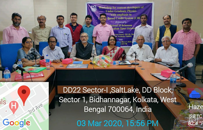 Workshop for Content Developers of UG Physics with emphasis to CBCS, organised by School of Sciences, NSOU, at Saltlake, Kolkata, on 03rd March, 2020.
