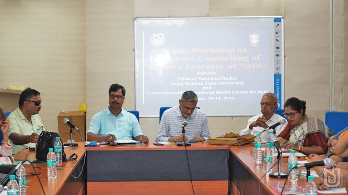 Workshop on Academic Counselling of ODL learners of NSOU organised by NSOU-SVS & COL-CEMCA, 16.09.2019-18.09.2019.
