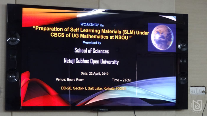 Workshop on Preparation of SLM of UG Mathematics under CBCS at NSOU