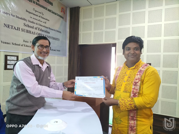 Valediction and closing of the 7 day Workshop on Research Methodology in Behavioral and Social Sciences, organized by Dept. of Education, at SoE Kalyani RC, on 08.02.2023.