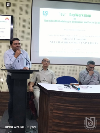 Valediction and closing of the 7 day Workshop on Research Methodology in Behavioral and Social Sciences, organized by Dept. of Education, at SoE Kalyani RC, on 08.02.2023.