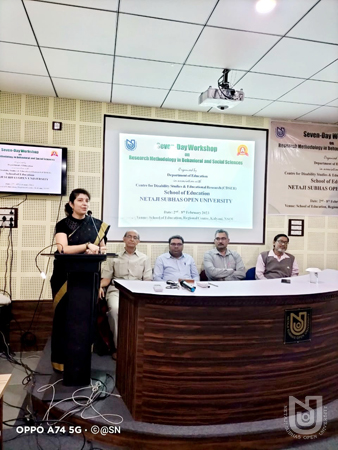 Valediction and closing of the 7 day Workshop on Research Methodology in Behavioral and Social Sciences, organized by Dept. of Education, at SoE Kalyani RC, on 08.02.2023.